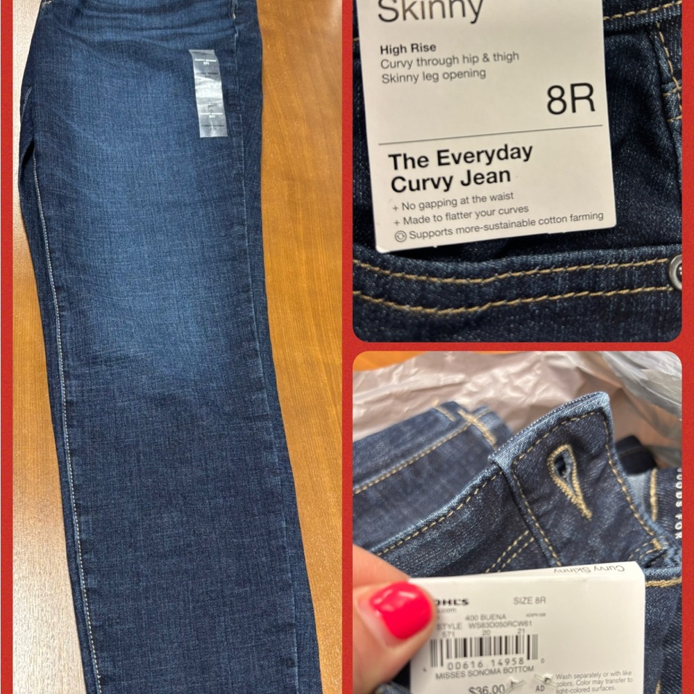 Sonoma Women's Skinny Jeans - Dark Blue